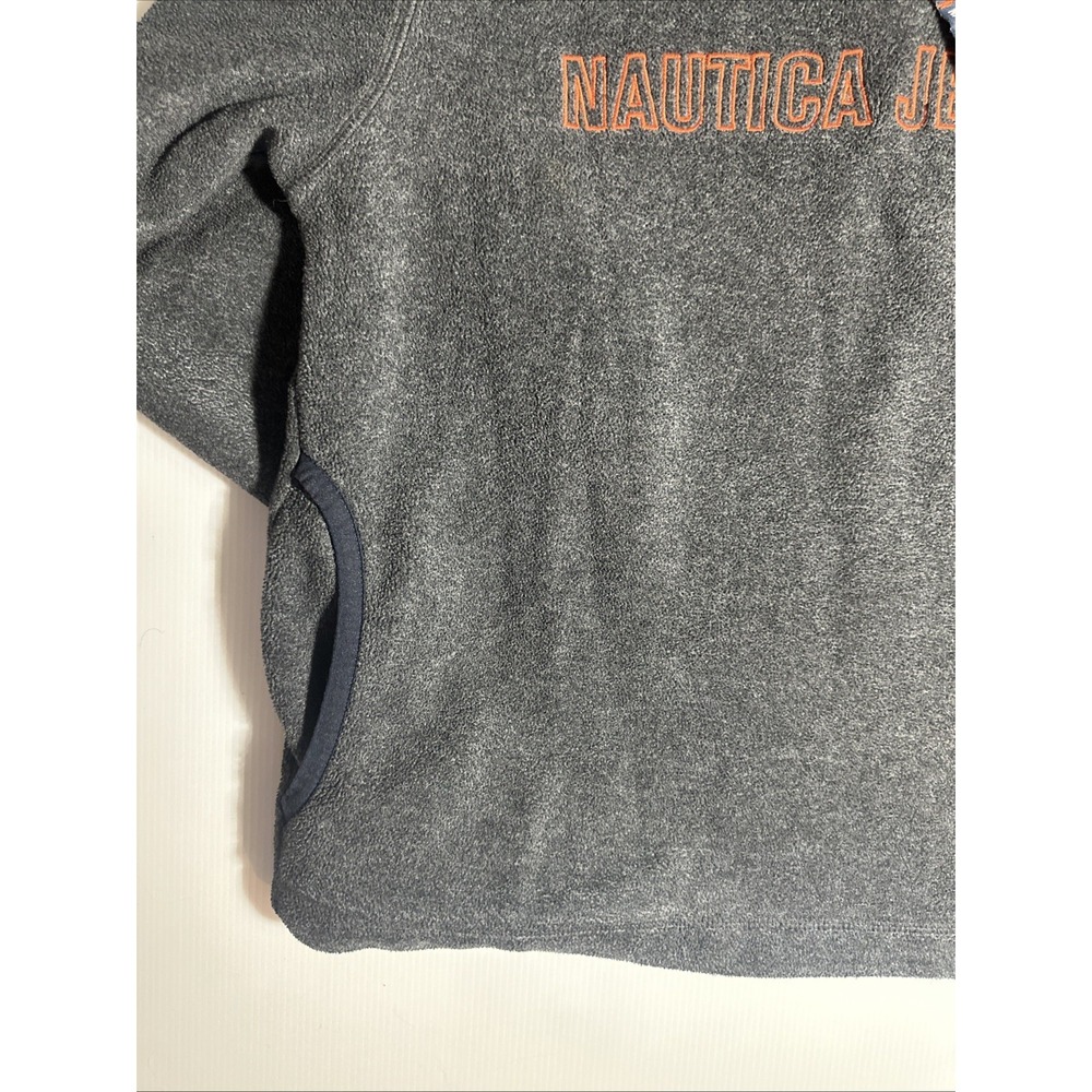 Nautica Jeans Co. Sweatshirt Mens Medium Quarter Zip Fleece Pullover Made USA - Picture 7 of 10